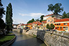 The quay on the Timok and the old quarter in Knjaževac